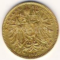 Ausztria 1897. 10K Au 3,3875g T:2/3 k