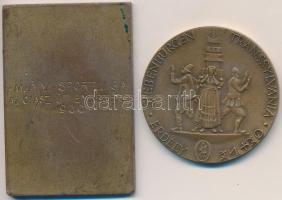 1930. "MÁV Sportliga az olasz út emlékére" Br plakett (60x40mm) + Kiss Nagy András (1930-)...