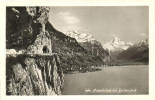 Axenstrasse mit Bristenstock / road between Brunnen and Flüelen
