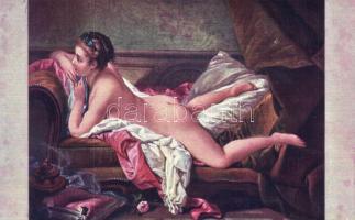Siesta  / Erotic nude art postcard s: F. Boucher