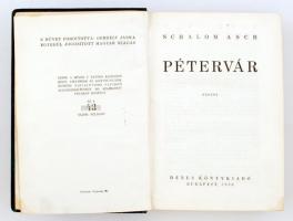 Schalom Asch: Özönvíz trilógia: Pétervár - Varsó - Moszkva. Bp., 1938, Dénes Könyvkiadó. Kiadói vász...