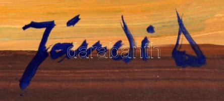 Jándi jelzéssel: Asztali csendélet. Olaj, falemez, sérült, 44×59 cm