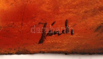 Jándi jelzéssel: Forgatag. Pasztell, papír, 34×44 cm