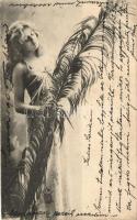 Lady with palm branch (EB)