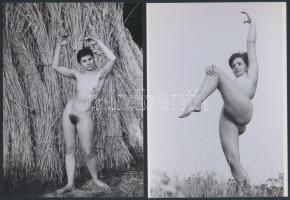 cca 1975 Éppen így szeretjük, 4 db korabeli negatívról készült modern nagyítás, finoman erotikus fén...