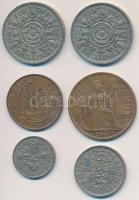 Nagy-Britannia 1954. 2Sh + 1955. 1Sh + 1962. 2Sh + 1965. 6P + 1967. 1/2P + 1P "II. Erzsébet&quo...