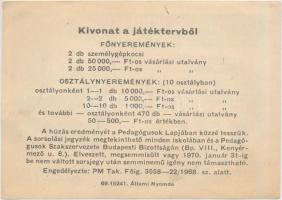 1969. "Eötvös Sorsjegy IV. osztály" T:II-,III