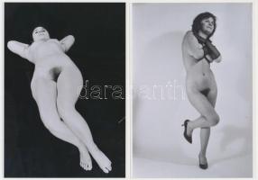 cca 1974 A szabadság élménye, 4 db korabeli negatívról készült modern nagyítás, finoman erotikus fén...