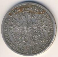 Ausztria 1863A 1Fl Ag T:3/4