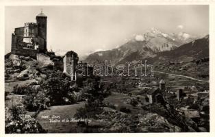 Sion, Sitten, Seduno; Church and Castle Notre-Dame de Valére, Haut de Cry mountain