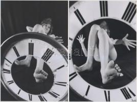 cca 1970 Ütött az utolsó órád, 7 db korabeli negatívról készült modern nagyítás, finoman erotikus fé...