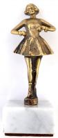 Jelzés nélkül: Balerina. Bronz, márvány talapzaton, m:12 cm