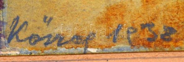 Lobel jelzéssel: Kőszeg 1938. Akvarell, papír, üvegezett keretben,  25×18 cm