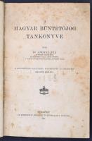 Angyal Pál: A magyar büntetőjog tankönyve. Második kiadás. Bp., 1909, Athenaeum. 590 p. Korabeli félvászonkötésben. Számos helyütt sűrű aláhúzásokkal, jegyzetekkel.