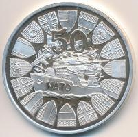 1999. "NATO 50. évfordulója - Magyarország, Lengyelország és Csehország csatlakozása" Ag emlékérem eredeti tokban, tanúsítvánnyal (31,73g/0.999/42,5mm) T:PP