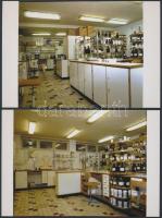 1981 Budapest, VII. ker., Rákóczi út 86., Gyógyszertár, belső fotók, 9 db korabeli 6x7-es professzio...