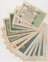 Német Birodalom / Weimari Köztársaság 1917-1923. 14db-os vegyes bankjegy tétel T:vegyes German Empire / Weimar Republic 1917-1923. 14pcs of banknotes C:mixed