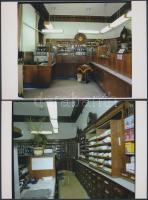 1981 Budapest, VII. ker., Dob u. 80., Gyógyszertár, külső-belső fotók, 8 db korabeli 6x7-es professz...