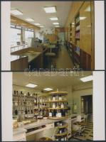 1981 Budapest, Martos Flóra u. 1. Gyógyszertár kívül-belül, 7 db korabeli 6x7-es professzionális neg...