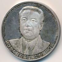 Észak-Korea 1992. 50W Ag "Kim Il Sung" T:2 (PP) oxidáció North Korea 1992. 50 Won "Kim Il Sung" C:XF (PP) oxidation