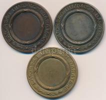 ~1930. "Magyar Testgyakorlók Köre 1888. / Bátorság - Buzgalom - Barátság" (3x) Br, ezüstöz...