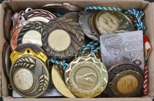 49db vegyes magyar és külföldi, főleg német szocialista és  modern díjérem, plakett, jelvény, sok nyakszalaggal T:vegyes