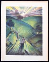 Ruzicskay György (1896-1993): Illusztráció a Szerelemkeresőkből. Színes algrafia, papír, jelzett az algrafián, 31×23,5 cm