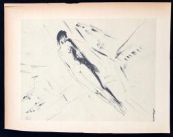 Ruzicskay György (1896-1993): Illusztráció a Szerelemkeresőkből. Algrafia, papír, jelzett az algrafián, 31×23,5 cm