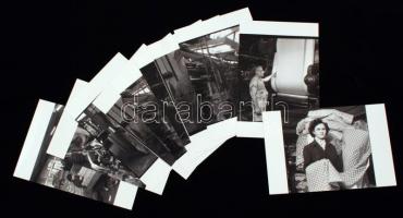 1962 Budapest, a Szentendrei úti Textilgyárban készült képriport, Kotnyek Antal (1921-1990) hagyatékában őrzött 10 db negatívról készült modern nagyítások, 10x15 cm-es fotópapír