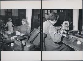 1962 Eger, Dohánygyár, Kotnyek Antal (1921-1990) képriportja, 12 db negatívjáról készített modern na...