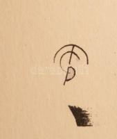 Molnár C. Pál (1894-1981): Telefonos kisasszony, ofszet-karton, 30x21 cm