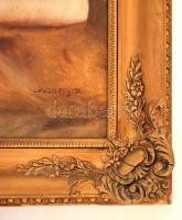 Szöllősy János (1884 -?): Merengő félakt. Olaj, vászon, jelzett, keretben, 60×80 cm