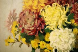 Aradi Edvi Illés Jenő  (1886-1962): Virágcsendélet. Olaj, vászon, keretben, 80×70 cm