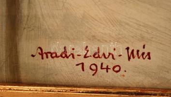 Aradi Edvi Illés Jenő  (1886-1962): Virágcsendélet. Olaj, vászon, keretben, 80×70 cm