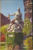 Olasz kiadású képeslapfüzet 18 db színes képeslappal, nagyrészt városképes lapok, néhány folklór mot...