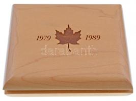 Kanada 1989. 5$ Ag "II. Erzsébet / Juharlevél" eredeti tokban, tanúsítvánnyal  (1oz/0.999)...