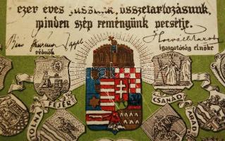 cca 1922 Országos Magyar Hadimúzeum Egyesület által tanúsított,  sorszámozott, névre szóló Nemzeti E...