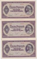 1945. 100P (3x) sorszámkövetők T:II,II-,III