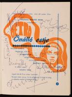 A magyar popzene az 1960-as évek végén: Metró együttes és Zalatnay Sarolta aláírása műsorlapon, Ször...