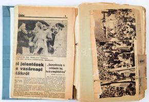 cca 1940 A kor erdéllyel ill., Horthy Miklóssal kapcsolatos myomtatványai, újságkivágásai füzetbe ra...