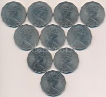 Ausztrália 1977. 50c "Ezüst jubileum" (10x) T:1-,2
Australia 1977. 50 Cents "Silver ...