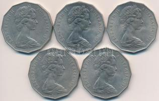 Ausztrália 1970. 50c "Cook ausztráliai útja" (5x) T:2
Australia 1970. 50 Cents "Capt...