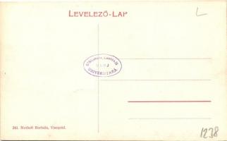 Visegrád, Mátyás forrás, Fröhlich vendéglő, floral Art Nouveau; kiadja Nothaft Borbála