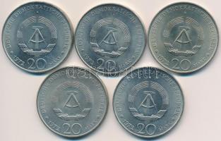 NDK 1972A 20M Cu-Ni "Wilhelm Pieck" (5x) T:2
GDR 1972A 20 Mark Cu-Ni "Wilhelm Pieck&...