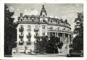 Baden bei Wien, Sanatorium Esplanade, small size postcard (12,5 x 8,8 cm), So. Stpl. (EK)