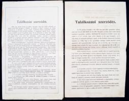 1924-26 Találkozási szerződés, Nyíregyházi Városi Felső Kereskedelmi Iskola, 2db, pp.:3, 33x21cm