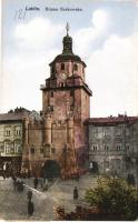 Lublin, Brama Krakowska / Krakau gate, Austro-Hungarian military censorship cancellation on backside (EK)