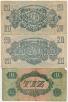 1944. 1P-100P (10x) "A Vörös Hadsereg Parancsnoksága" T:vegyes