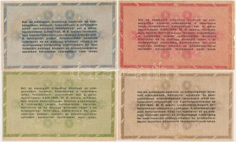 1946. 10db-os vegyes magyar adópengő bankjegy tétel, közte fordított címeres, sorozat- és sorszám né...