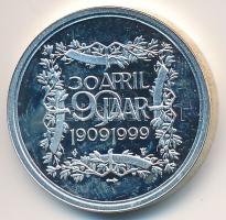 Hollandia 1999. "Julianna, holland hercegnő / 1909-1999 90év" jelzetlen Ag emlékérem (6,59...